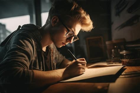 Joven escribiendo sus metas en un cuaderno, con un bolígrafo en la mano