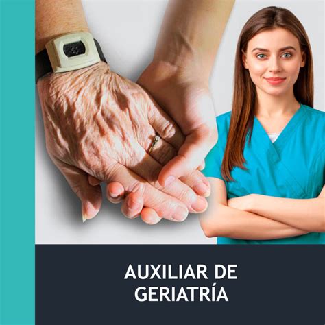 Infografía sobre la formación necesaria para auxiliar de geriatría