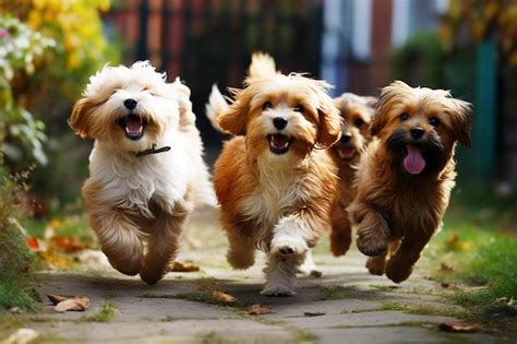 Foto de perros jugando en un amplio espacio al aire libre