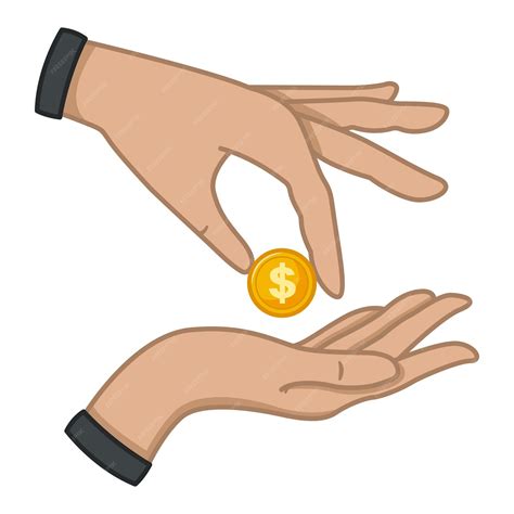 Imagen de una mano extendiendo una moneda a una mano pequeña de niño