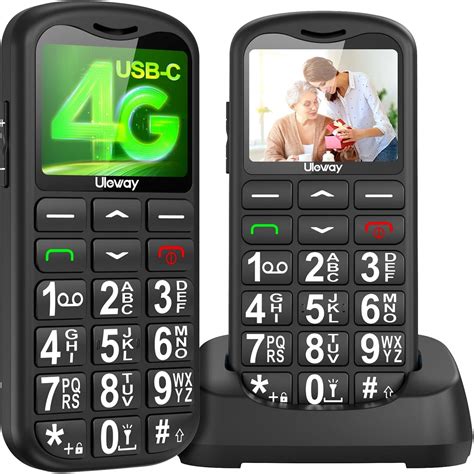 Teléfono básico con botones grandes y base de carga