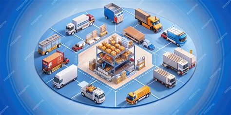 Esquema de un parque industrial con logística y distribución
