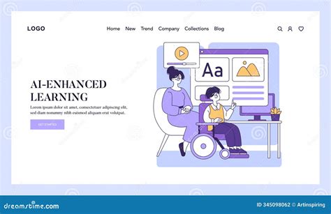 Ilustración: persona con discapacidad interactuando con tecnología que presenta barreras