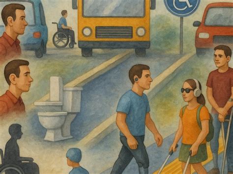 Ilustración de personas con discapacidad enfrentando barreras durante la pandemia de COVID-19