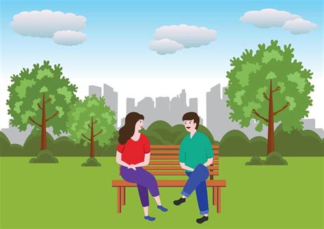 Dos personas mayores charlando amigablemente en un parque, con un joven a su lado.