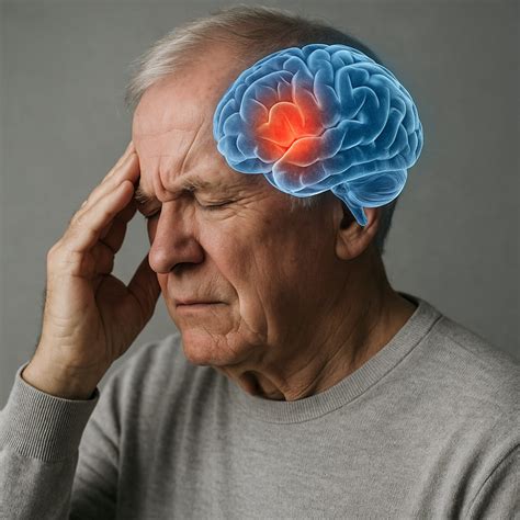 ilustración de un cerebro afectado por un derrame cerebral