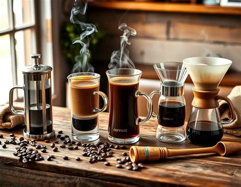 Montaje fotográfico de diferentes preparaciones de café del mundo