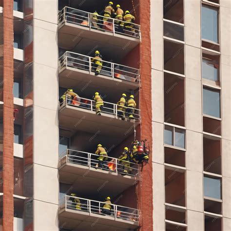 Imagen de bomberos rescatando a personas mayores de un edificio dañado