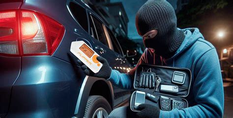 Esquema de métodos de robo de autos modernos: inhibición de señal, clonación de llaves, hackeo de sistemas