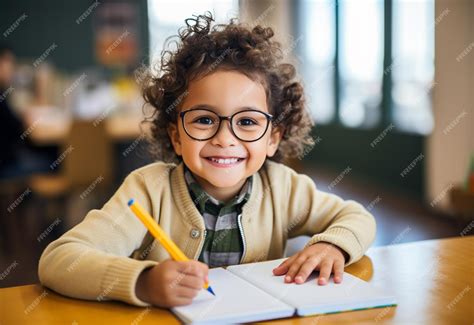 Foto de un niño pequeño escribiendo con un lápiz, con un adulto mayor supervisando amablemente.