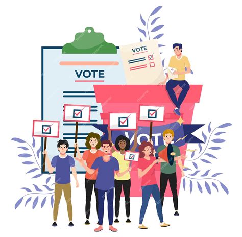 Ilustración de personas votando en un proceso electoral