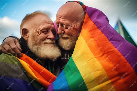 Collage de fotos de diversas parejas de ancianos gays