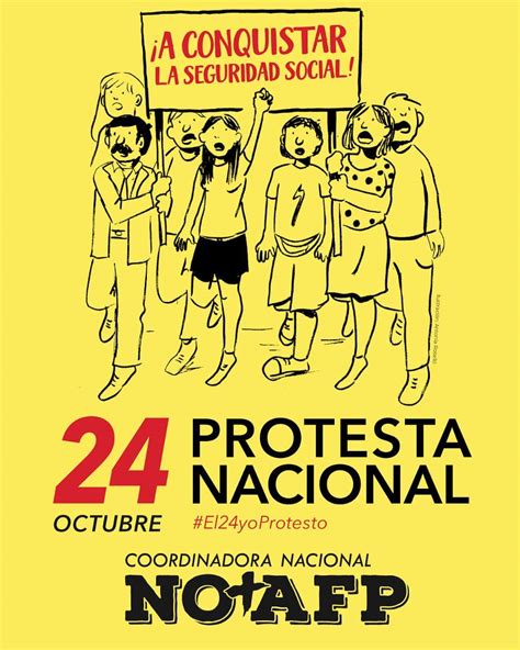 Afiche de protesta del movimiento No + AFP