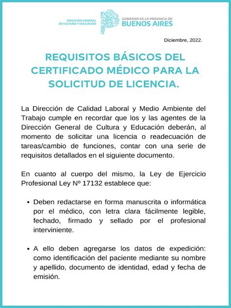 Infografía: Requisitos para el cálculo de licencia médica