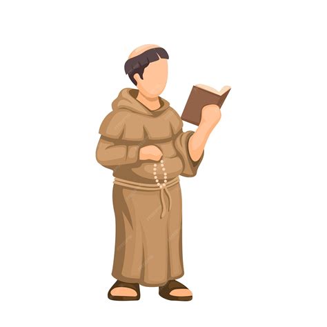 Monje católico realizando una postración