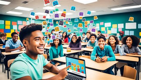 Fotografía de estudiantes interactuando en un aula, representando la dinámica escolar.
