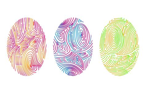 ilustracion de huellas dactilares diversas