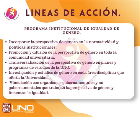 Esquema de las líneas de acción del programa 
