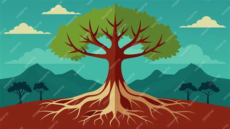 Ilustración de un árbol con fuertes raíces, simbolizando la sabiduría y la historia