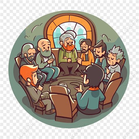 Ilustración de ancianos pastoreando la congregación