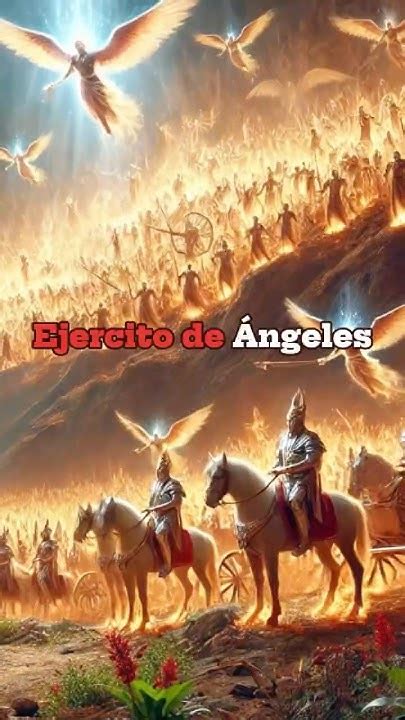 Representación del ejército de ángeles rodeando a Eliseo