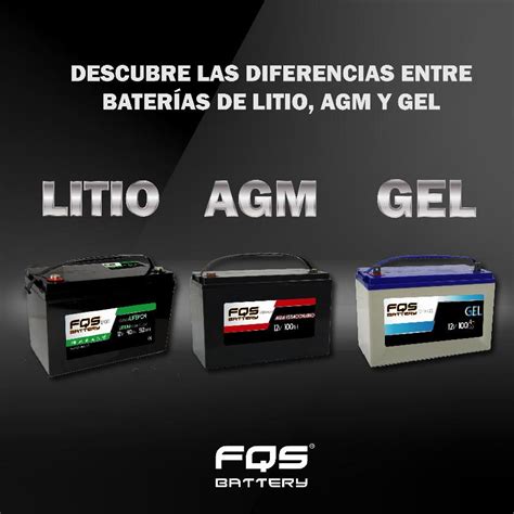 Tabla comparativa de baterías de litio, gel y AGM para scooters de movilidad