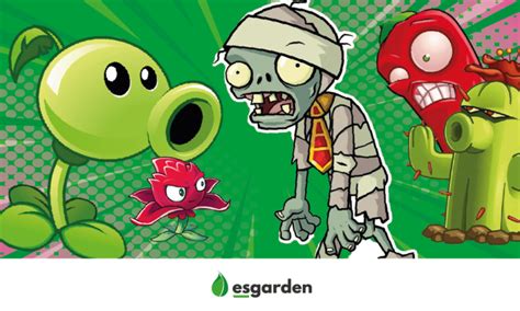 Zombis variados de Plants vs. Zombies en diferentes entornos