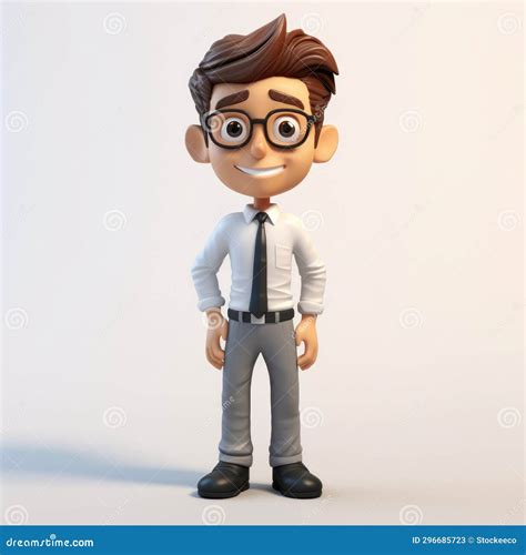 Ilustración conceptual de un personaje animado en 3D.