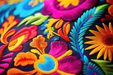 Ejemplo de obra textil con intrincados bordados y motivos naturales.