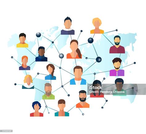 Ilustración de personas interconectadas