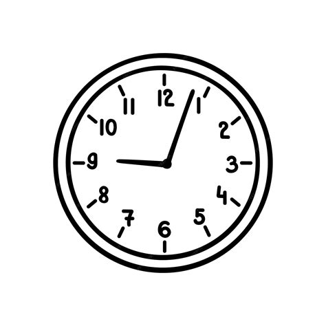 Esquema de un reloj dibujado con errores típicos para evaluación cognitiva