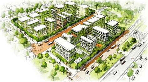 Esquema de planificación urbana y desarrollo de espacios públicos