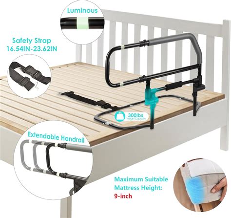 Comparativa visual de diferentes tipos de barandillas de cama para adultos mayores
