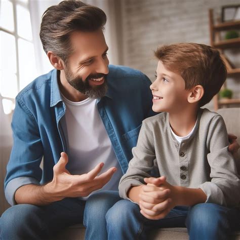 Fotografía de un padre mayor disfrutando de un momento con su hijo pequeño