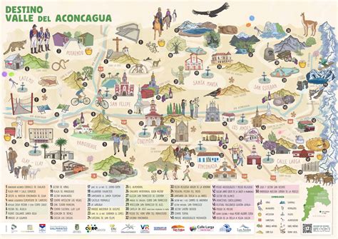 Mapa del Valle de Aconcagua con puntos que indican la densidad de población de adultos mayores