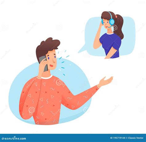 Ilustración de una persona llamando por teléfono para realizar un trámite