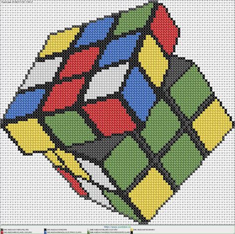 Diseño detallado de un porta credencial con estética de cubo de Rubik
