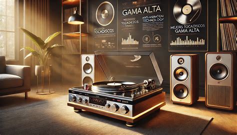 Tocadiscos de alta gama con sus componentes visibles