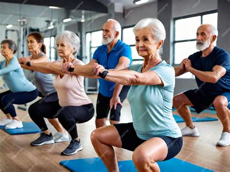 Ancianos haciendo ejercicio en un parque