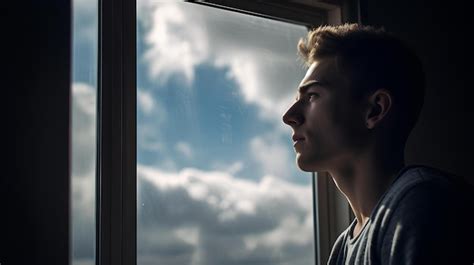 Foto de una persona mayor pensativa mirando por una ventana