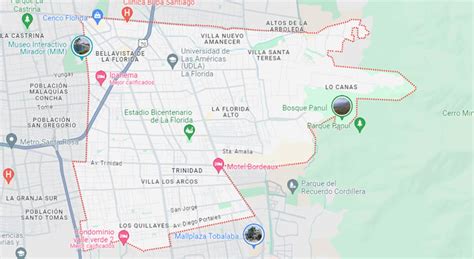 Mapa de la comuna de Hualpén con las zonas centrales y pericentrales marcadas