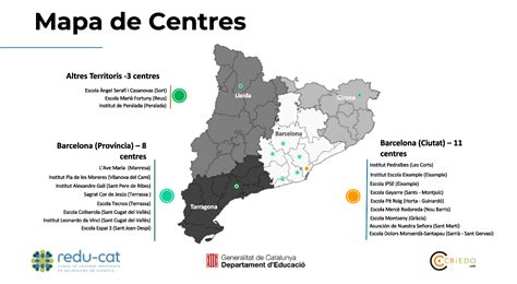 Mapa de centros de investigación en bioinformática en Cataluña