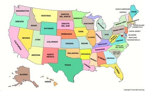 Mapa de Estados Unidos con puntos destacando las organizaciones de apoyo a cuidadores mencionadas