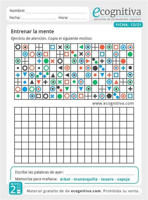 Diseño de un cuaderno de ejercicios cognitivos de nivel bajo