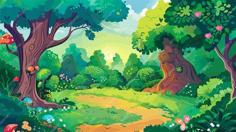 Ilustración de Bokwus en un bosque