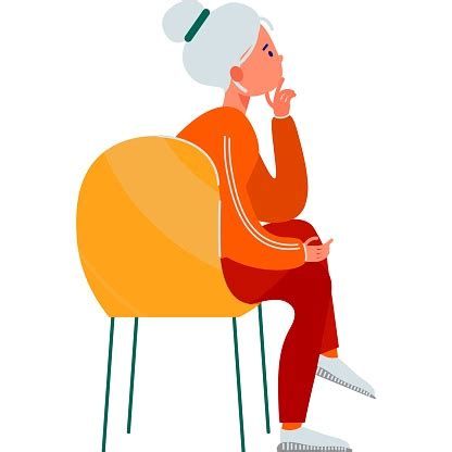 Ilustración de una persona mayor reflexionando sobre sus recursos personales y comunitarios