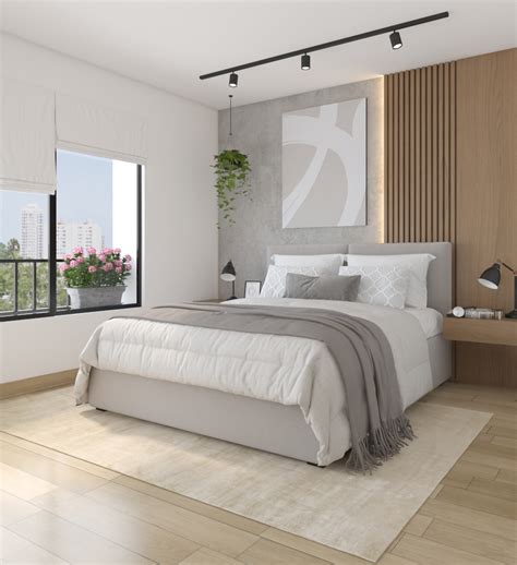 Diseño interior moderno de una habitación individual para adultos mayores