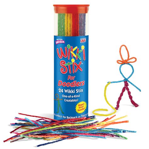 Ejemplo de creaciones con bastones de cera Wikki Stix