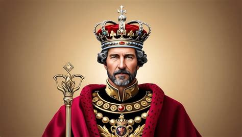 Representación artística de un monarca recibiendo la corona de manos divinas.