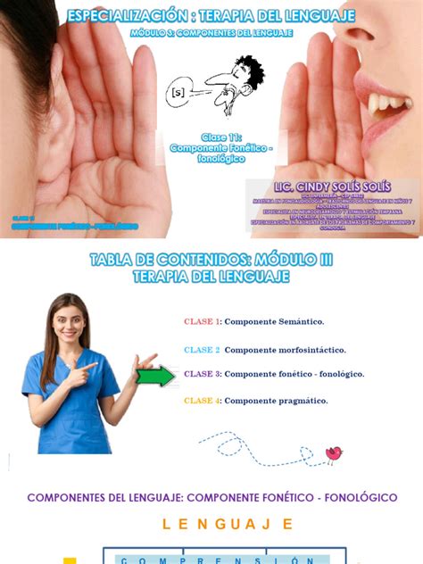 Infografía: Componente fonético-fonológico del lenguaje y sus alteraciones en DI